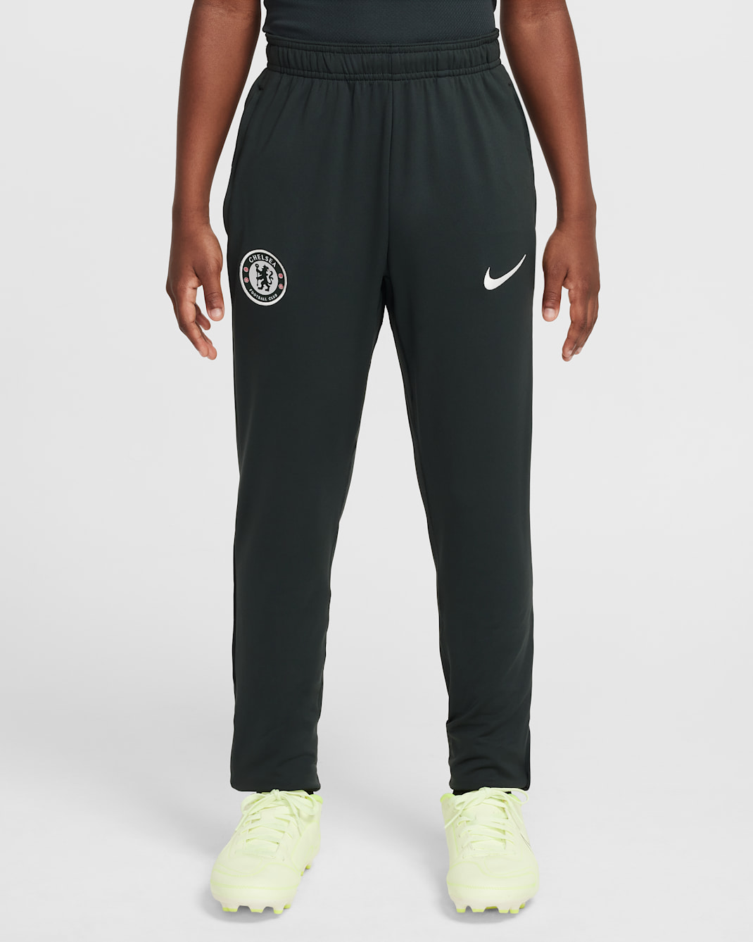 FC Chelsea Strike Nike Dri-FIT Strick-Fußballhose für ältere Kinder - Outdoor Green/Phantom/Phantom