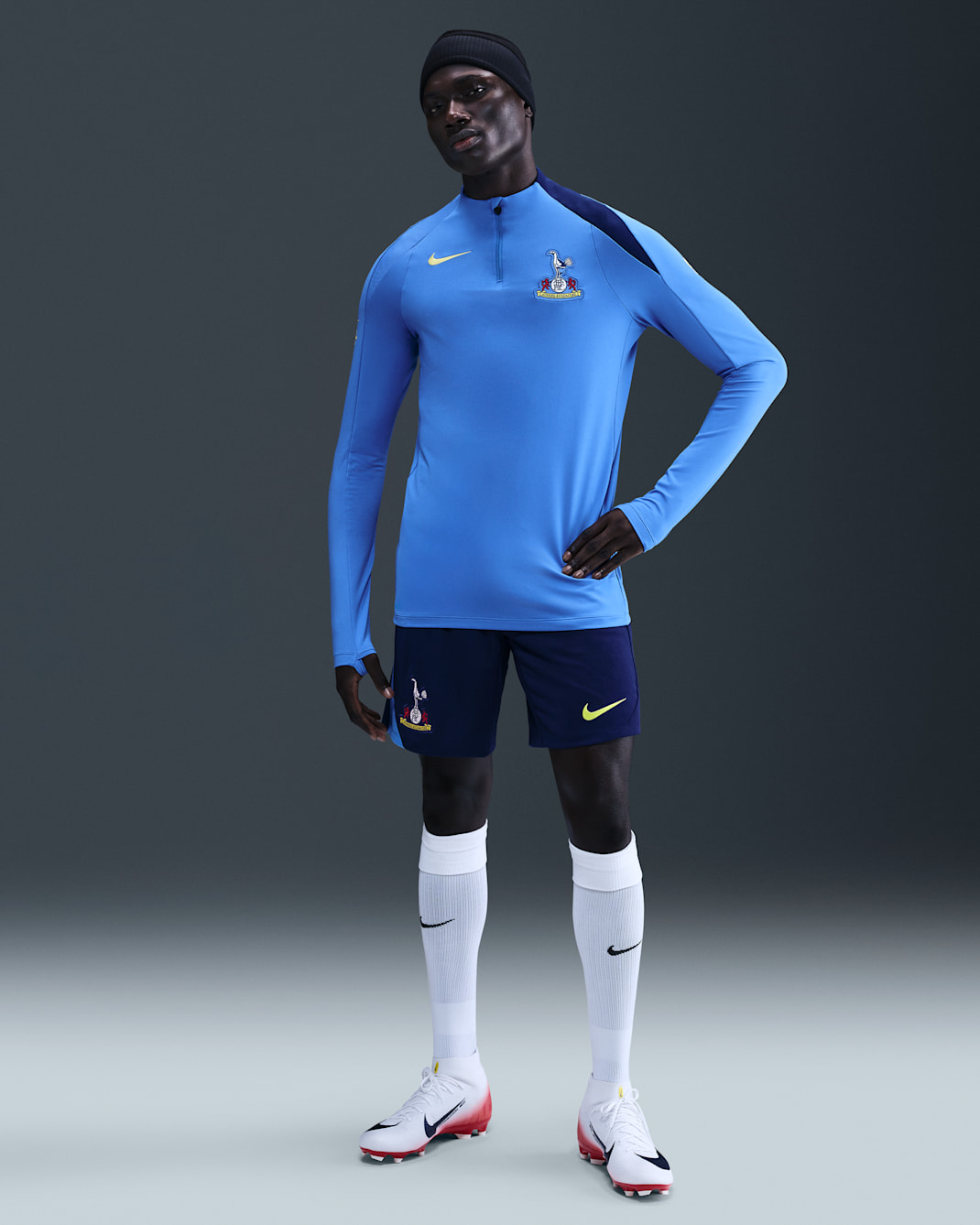 Short de foot en maille Nike Dri-FIT Total 90 Tottenham Hotspur Strike 3e tenue pour homme - Blue Void/Pacific Blue/Dynamic Yellow