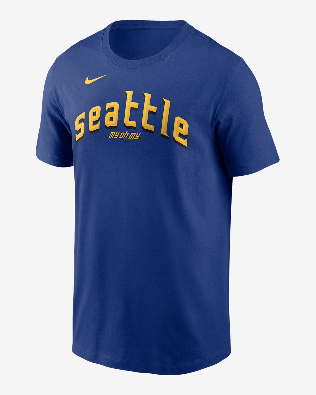 Cal Raleigh Seattle Mariners City Connect Men's Nike MLB T-Shirt - Rush Blue