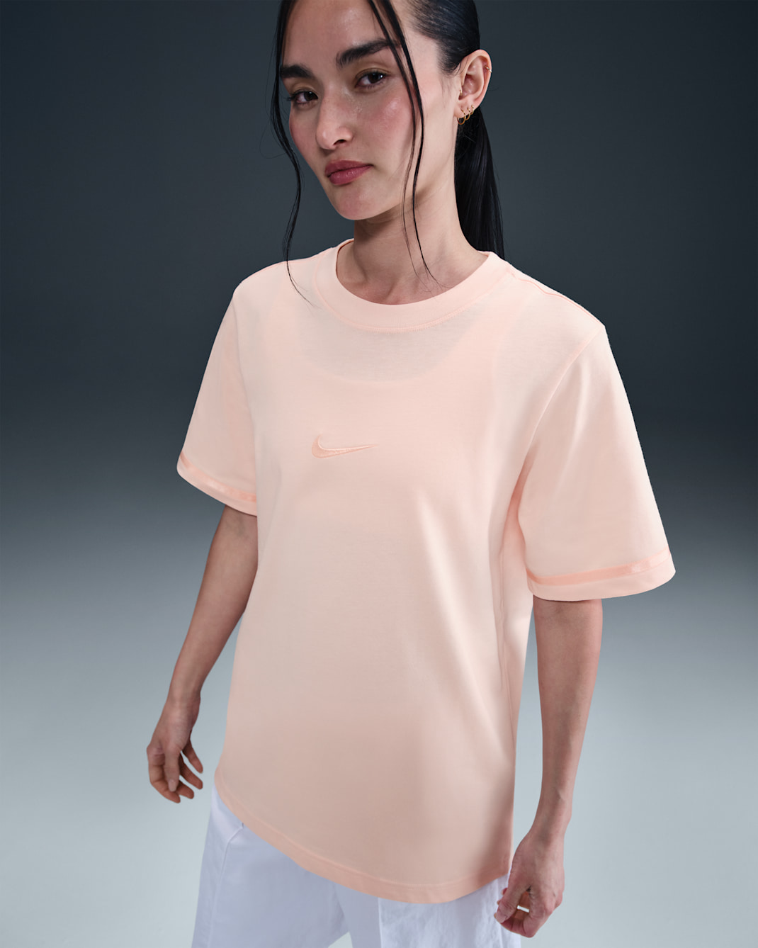 나이키 스포츠웨어 여성 티셔츠 - 워시드 코랄/크림슨 틴트/크림슨 틴트