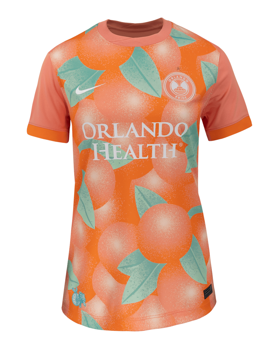 Jersey Nike Dri-FIT de la NWSL Replica para mujer del Orlando Pride local 2025 Stadium - Carmesí felicidad/Naranja horizonte