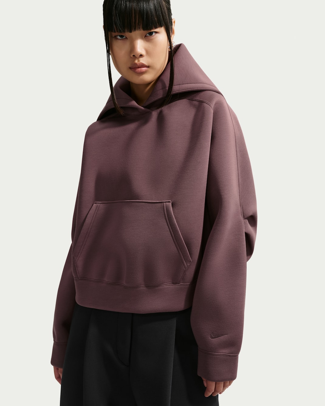 Nike Sportswear Women's Oversized Fleece Pullover Hoodie - Tattoo/Mahogany Mink/Tattoo