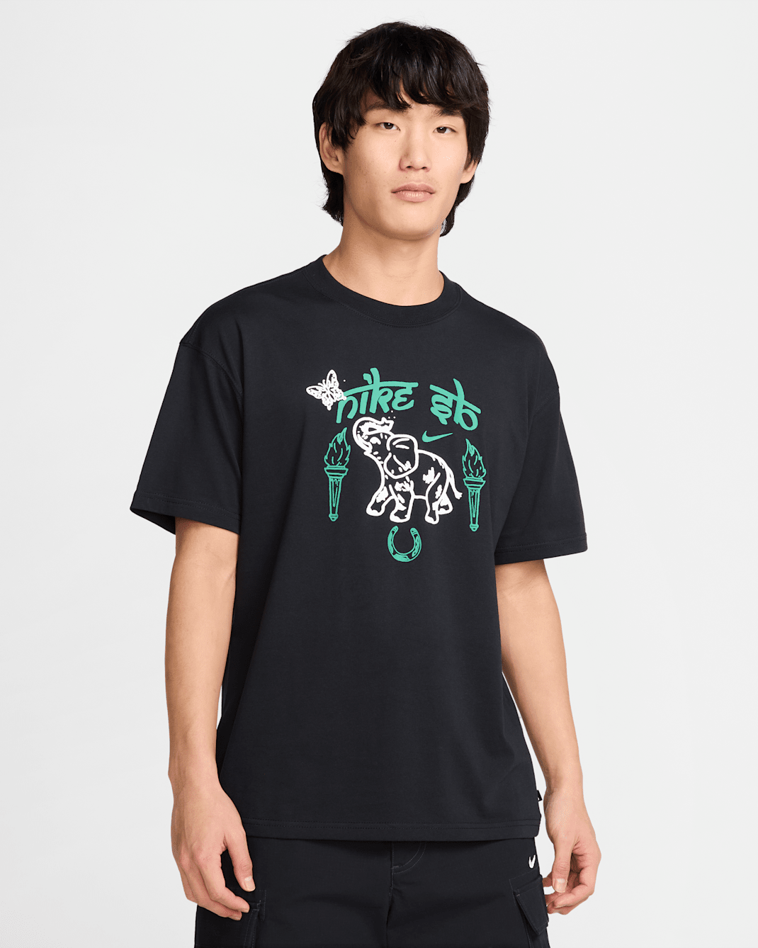 ナイキ SB マックス90 スケートボード Tシャツ - ブラック