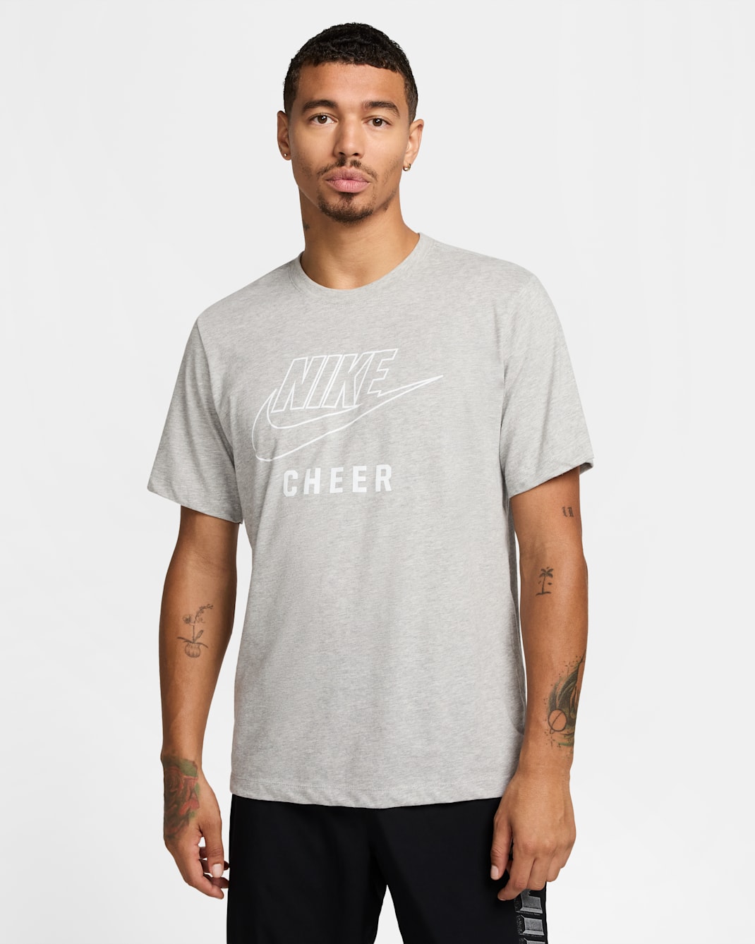 Playera de porra para hombre Nike Swoosh - Gris oscuro jaspeado