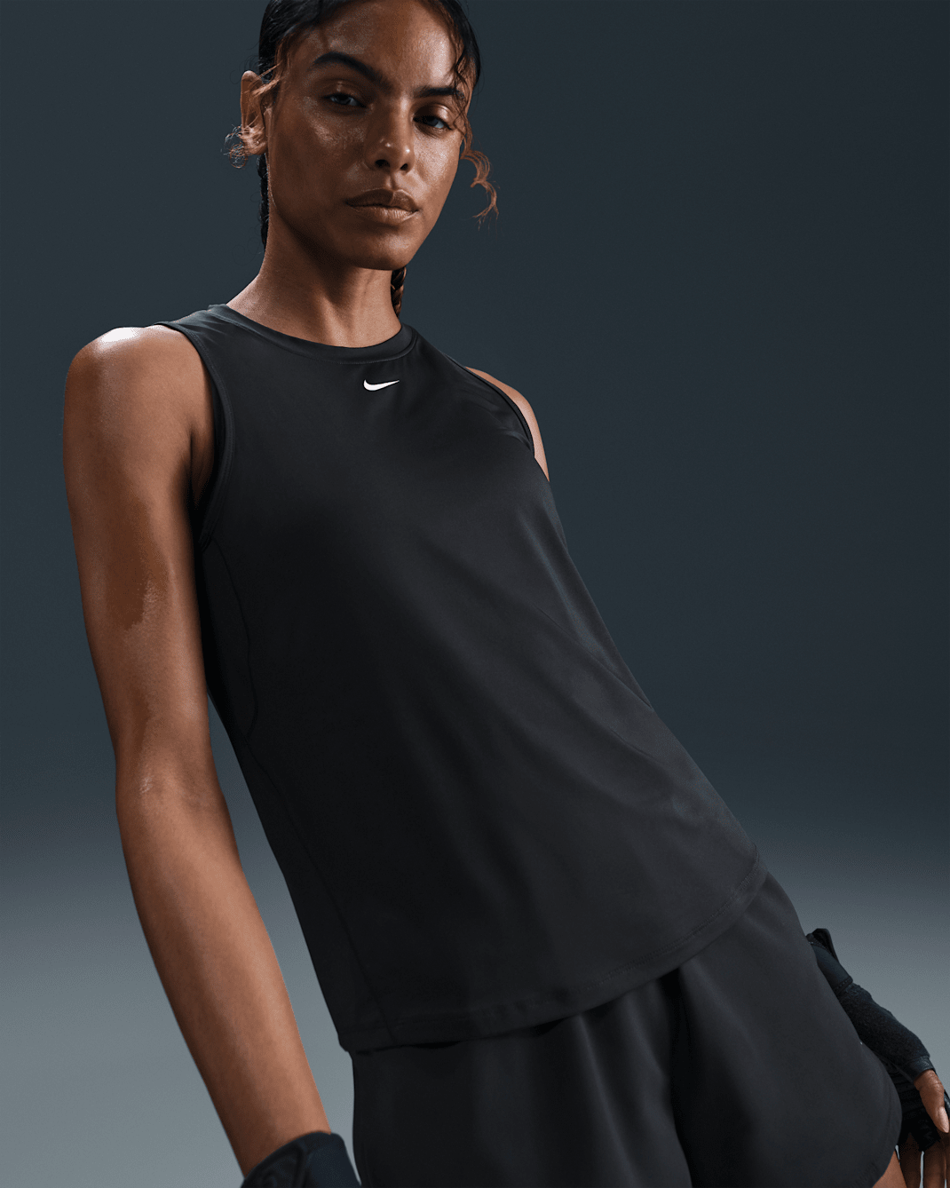 Débardeur Nike One Classic Dri-FIT pour femme - Noir/Blanc