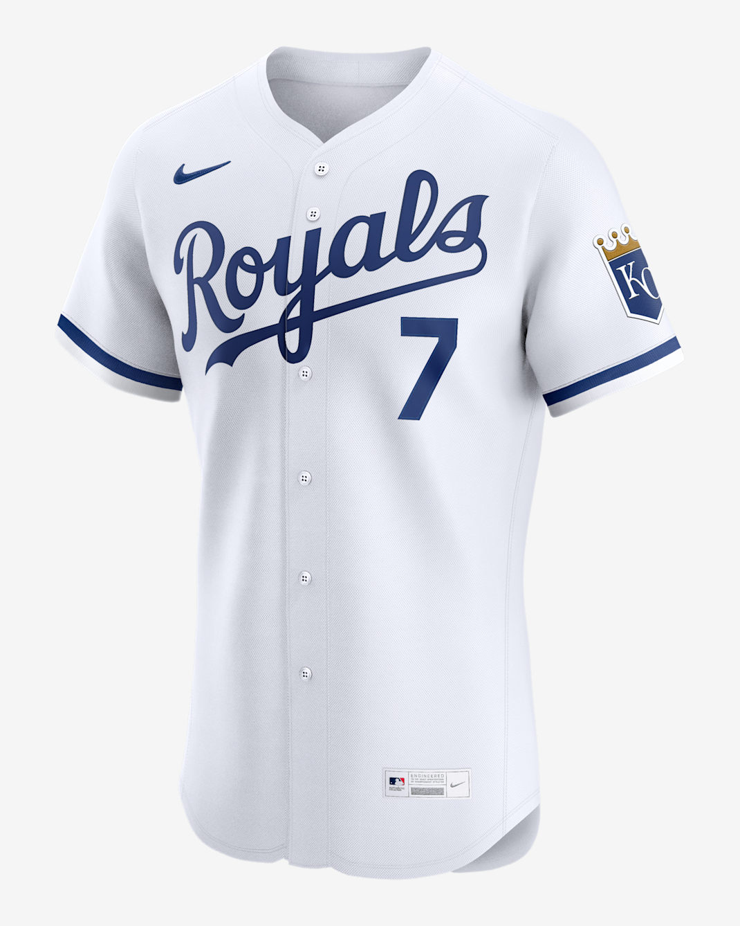 Bobby Witt Jr. Kansas City Royals Men's Nike Dri-FIT ADV MLB Elite Jersey - White