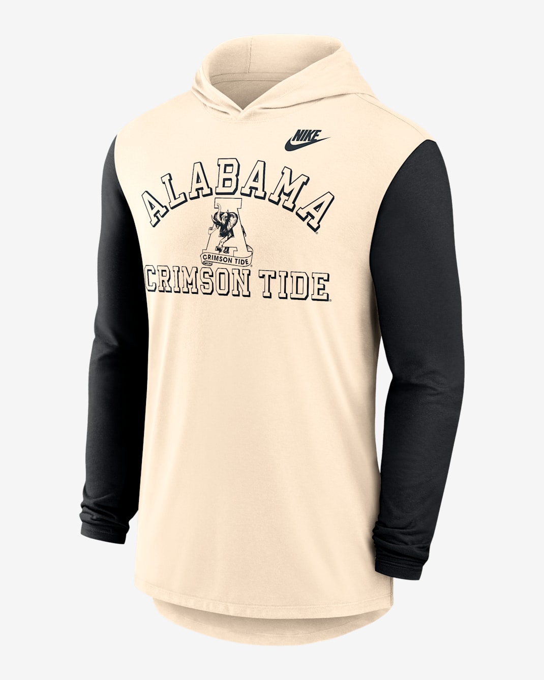 Alabama Legacy Men's Nike Dri-FIT College Long-Sleeve Hooded T-Shirt - Natural