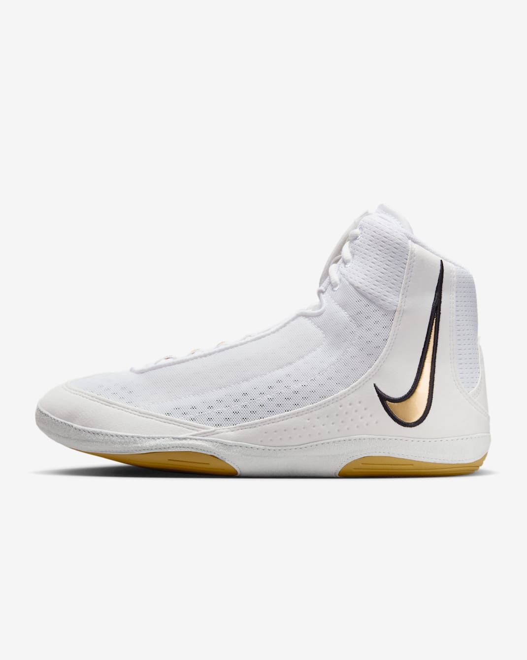 Nike Inflict 4 Wrestling Shoes - White/Photon Dust/Black/Metallic Gold