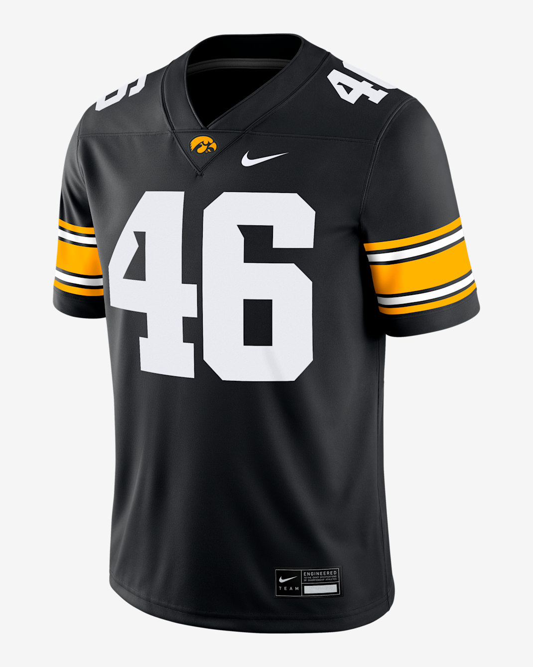 George Kittle Iowa Men’s Nike Dri-FIT College Game Jersey - Black