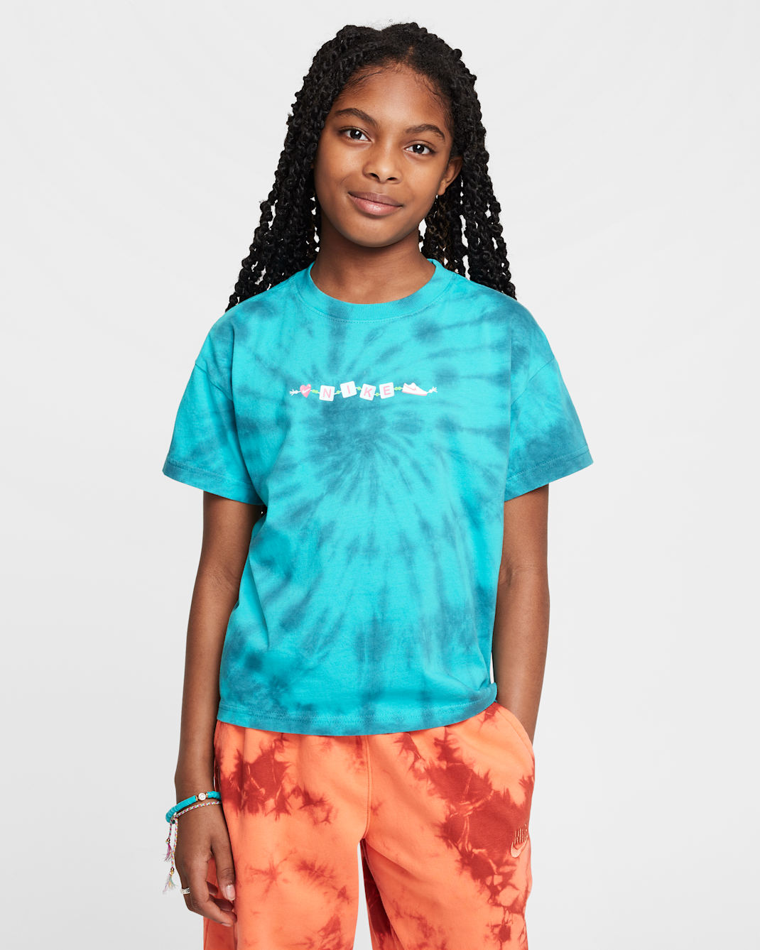 Nike スポーツウェア ジュニア(ガールズ)Tシャツ - ダスティーカクタス/スモーキーブルー