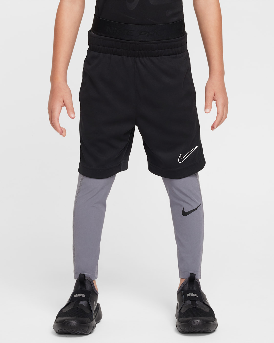 Nike Dri-FIT Pro Little Kids' Tights - Smoke Grey