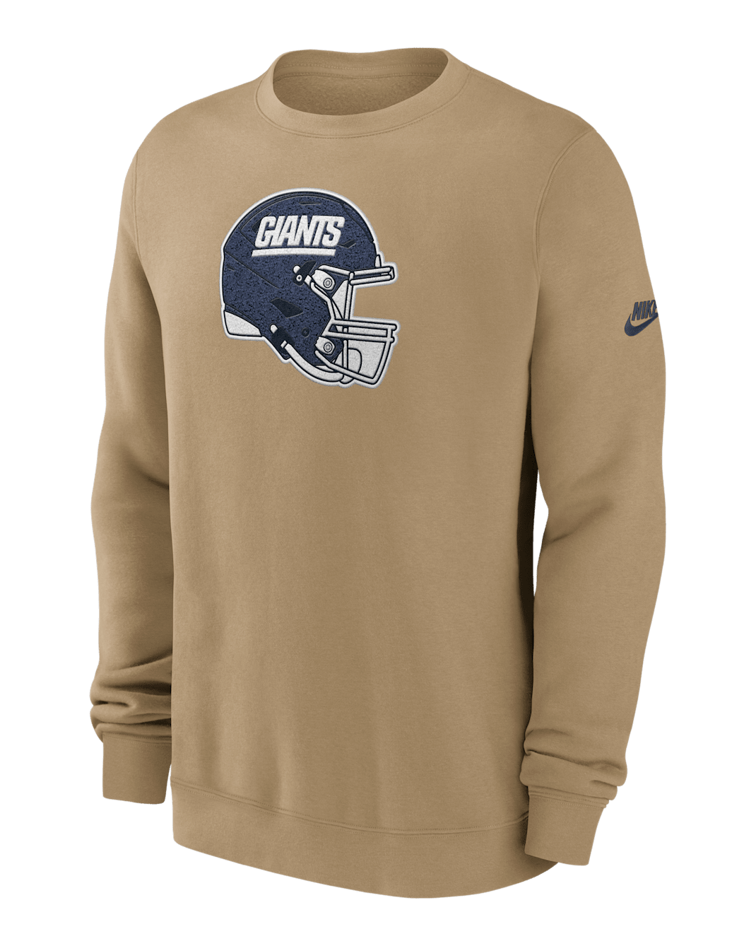 New York Giants Swing Pass Rewind Club Men's Nike NFL Pullover Crew - Tan/Beige