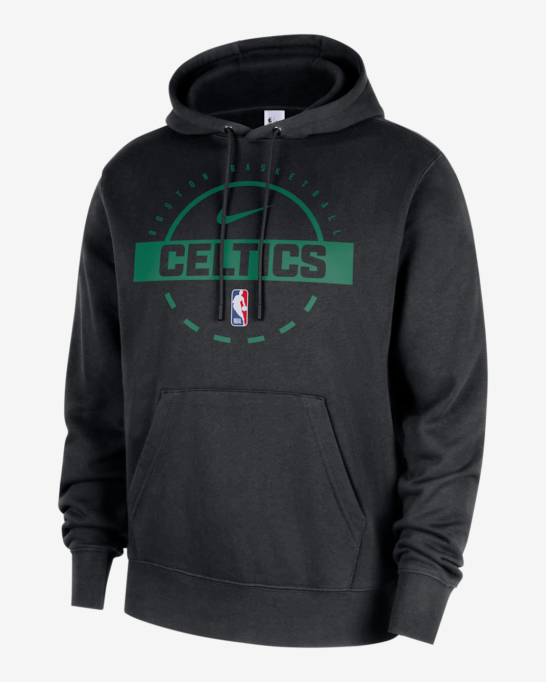 Boston Celtics Club Men's Nike NBA Practice Pullover Hoodie - Black/Clover