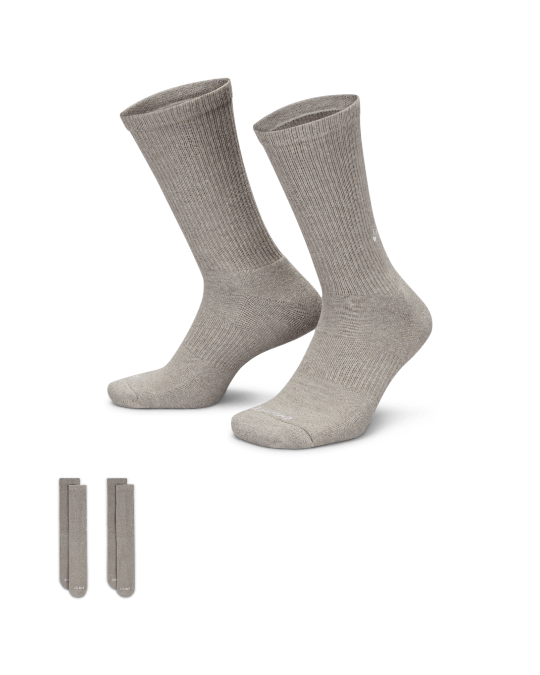 Nike Everyday Cushioned Crew Socks (2 Pairs) - Dark Grey Heather/White