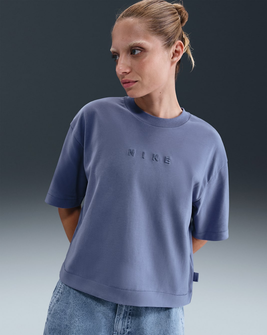 Nike Sportswear Women's Boxy Short-Sleeve T-Shirt - World Indigo/Sail