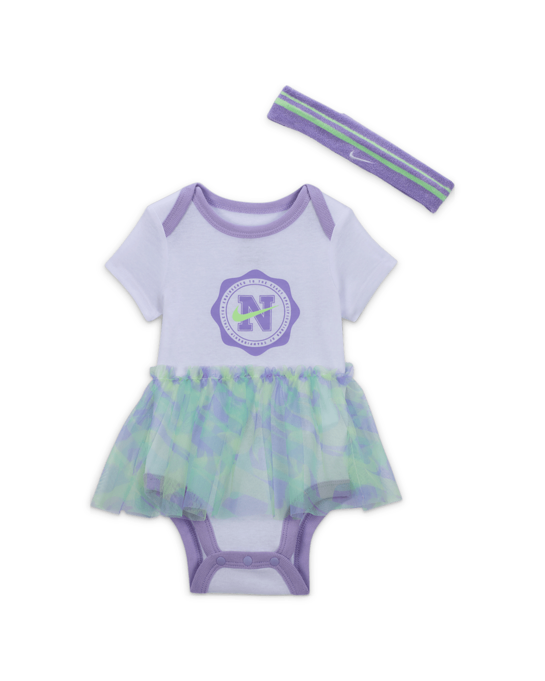 Conjunto de body de 2 piezas para bebé Nike Prep in Your Step - Blanco