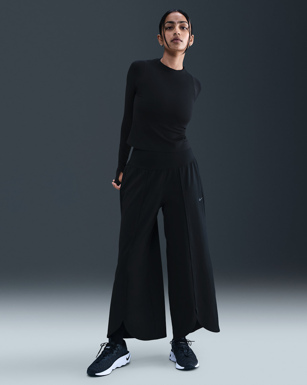 Nike One Relaxed Women's Dri-FIT High-Waisted Pants - Black/Dark Smoke Grey