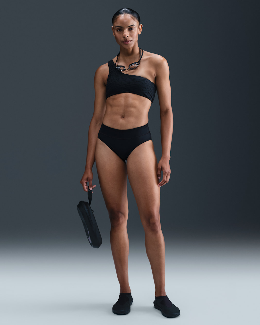 Parte de abajo de natación estilo Full para mujer Nike Essential - Negro/Blanco