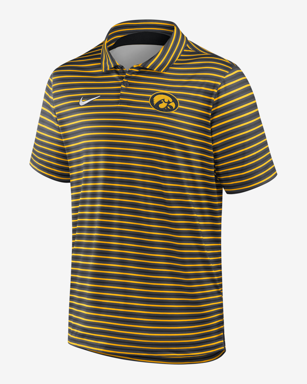 Iowa Tour Stripe Men's Nike Dri-FIT College Polo - Anthracite