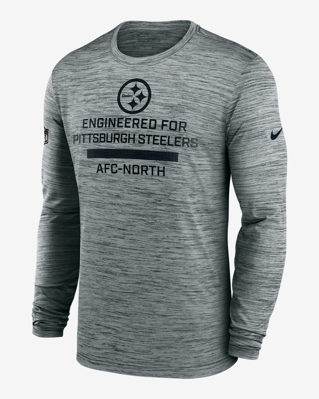 Playera de manga larga Nike Dri-FIT de la NFL para hombre Pittsburgh Steelers Sideline Team Issue Velocity - Gris