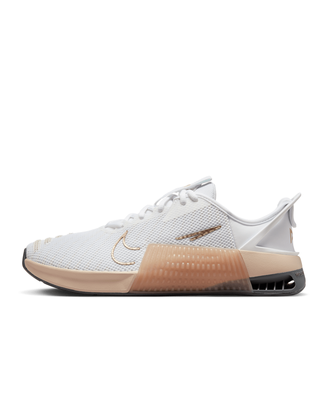 Nike Metcon 9 EasyOn Women's Workout Shoes - White/Metallic Gold Grain/Sand Drift/White