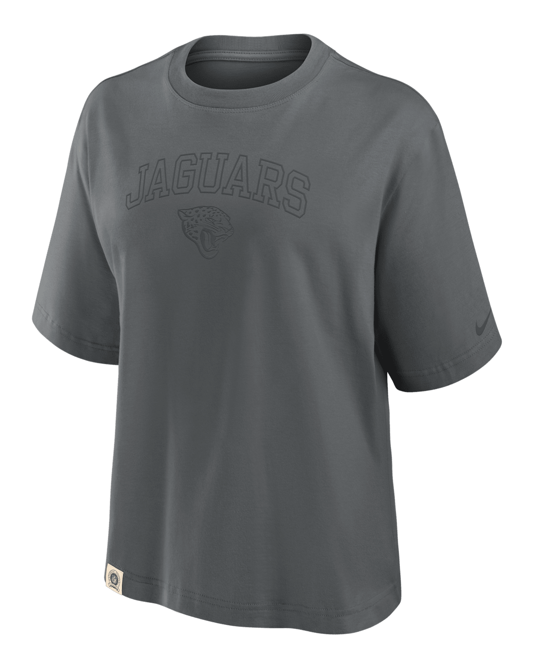 Jacksonville Jaguars Arch Boxy Women's Nike NFL T-Shirt - Iron Grey