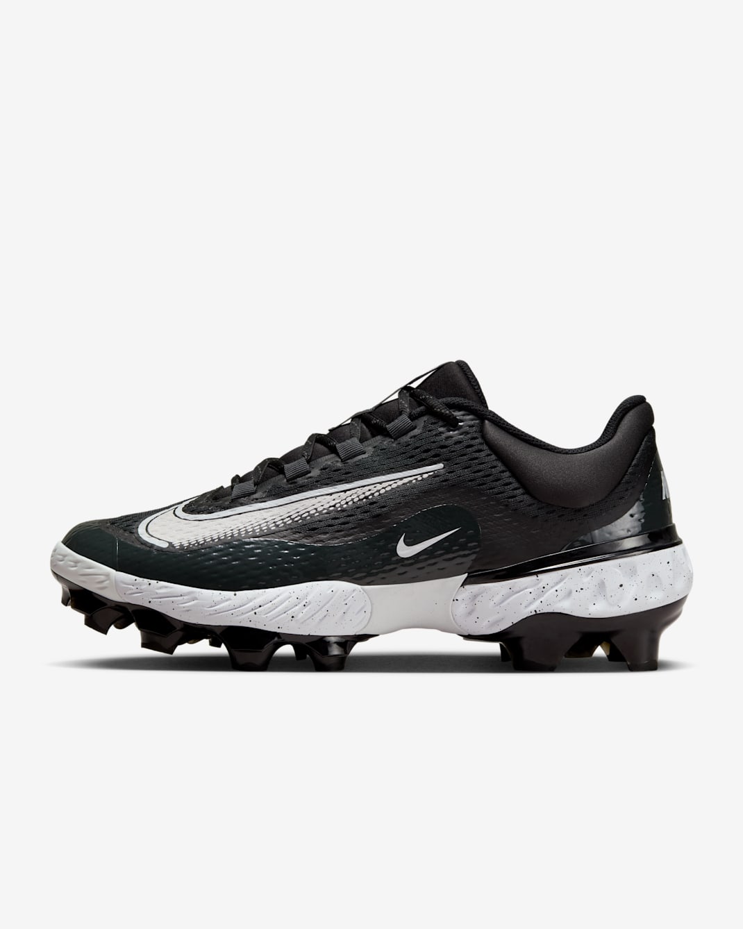 Nike Alpha Huarache Elite 4 Low MCS Men's Baseball Cleats - Black/Dark Smoke Grey/White