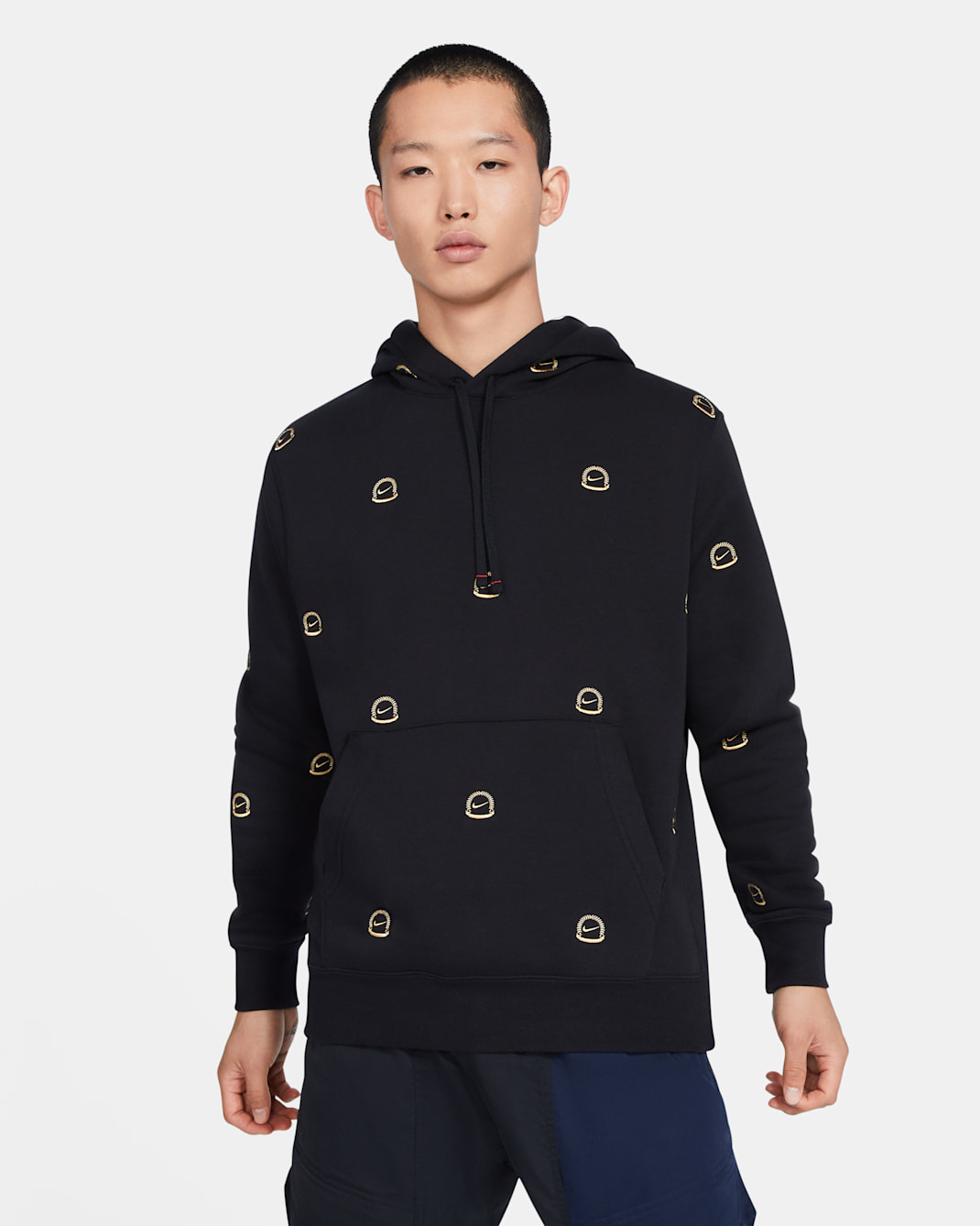 Nike Sportswear Club Fleece Men's Pullover Hoodie - Black/Off Noir