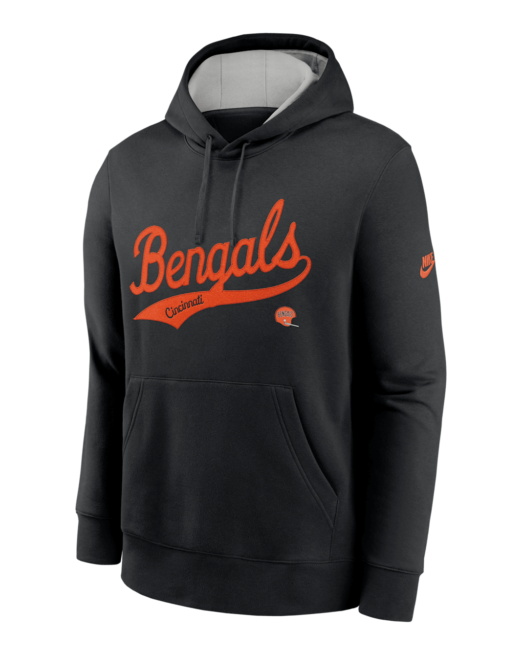 Cincinnati Bengals Rewind Club Logo Men's Nike NFL Pullover Hoodie - Black