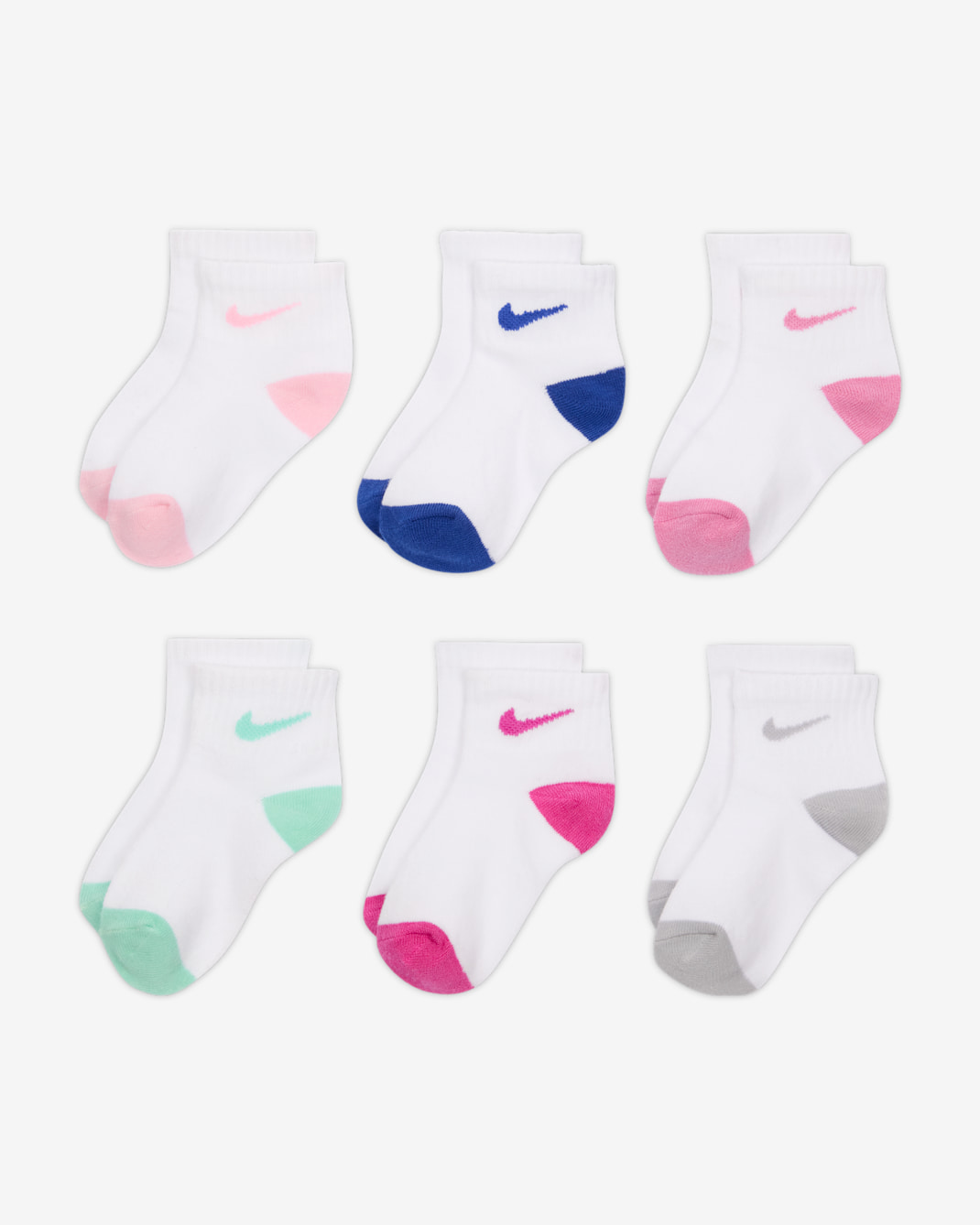 Skarpety do kostki dla niemowląt Nike (6 par) - Różowy