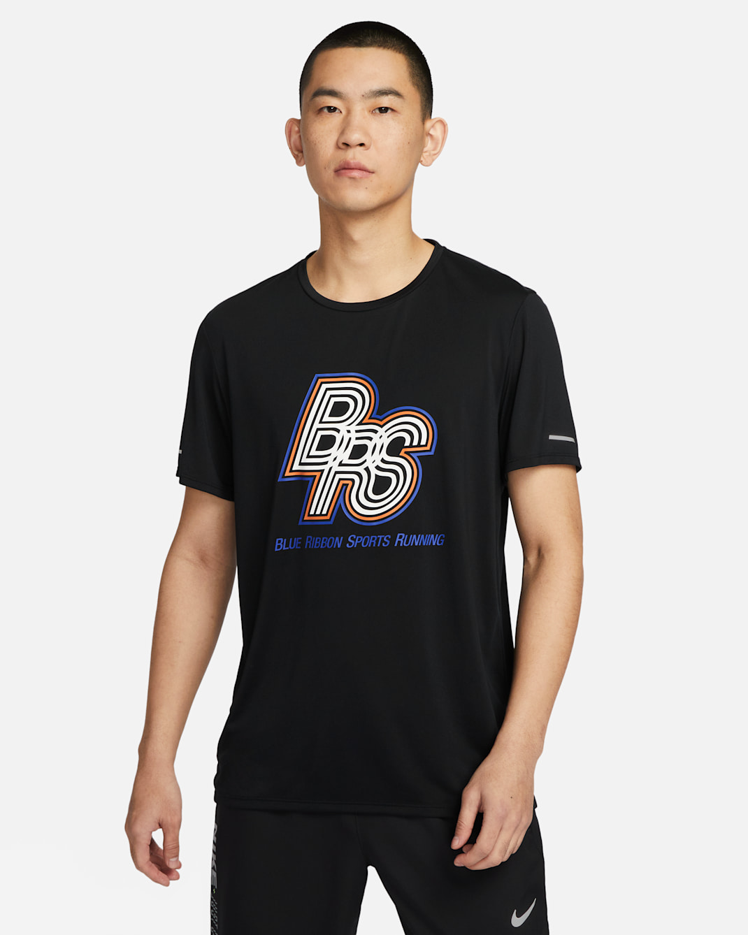 ナイキ ランニング エナジー ライズ 365 メンズ Dri-FIT ショートスリーブ ランニングトップ - ブラック/ハイパーロイヤル/ハイパーロイヤル