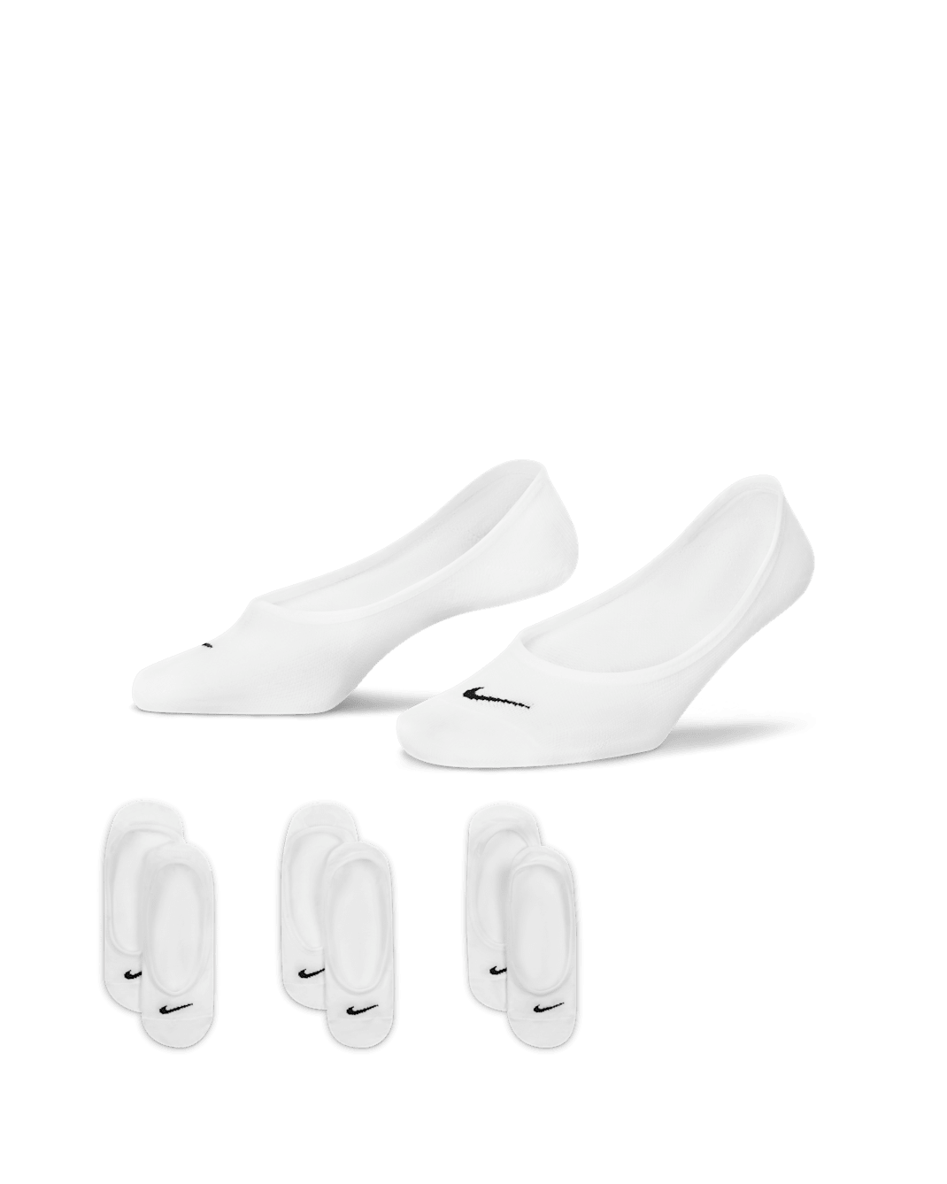 Nike Women's Training No-Show Socks (3 Pairs) - White/Black