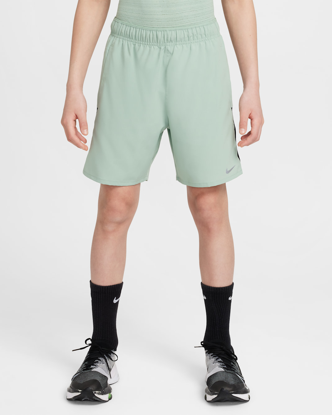 Nike Dri-FIT Challenger Older Kids' (Boys') Training Shorts - Steam/Black