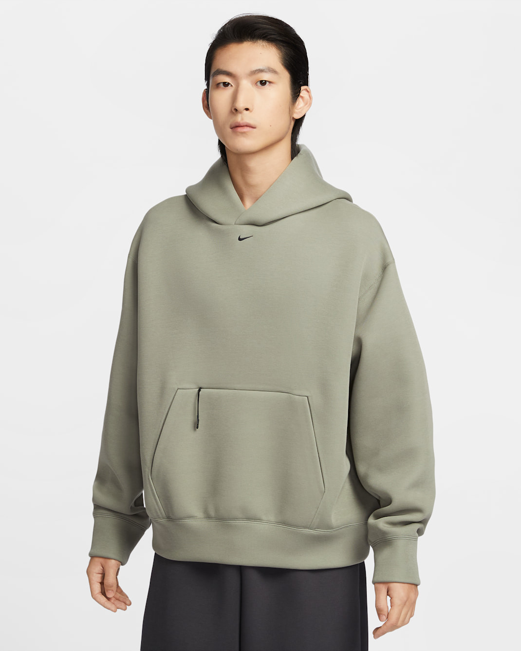 Nike Tech Men's Fleece Hoodie - Light Army/Black