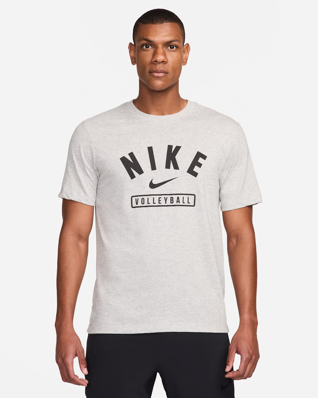 Nike Men's Volleyball T-Shirt - Dark Grey Heather/Black