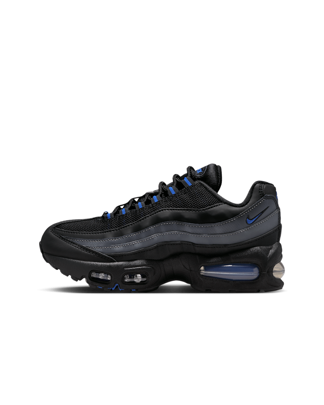 Nike Air Max 95 sko til store barn - Svart/Svart/Dark Grey/Game Royal