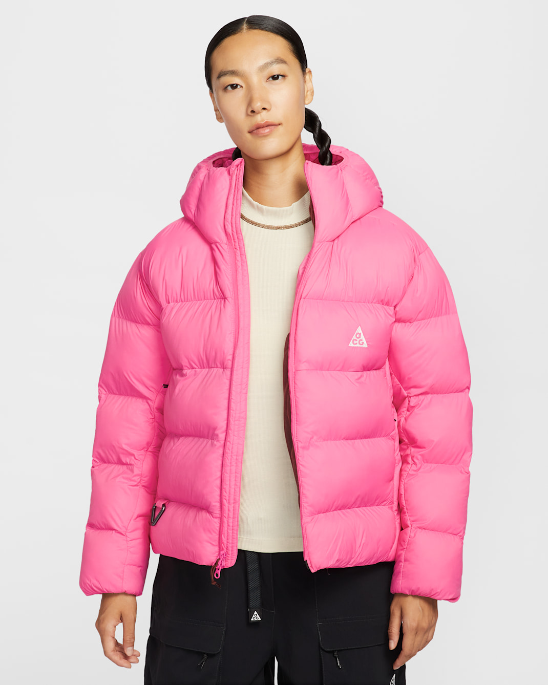 Nike ACG "Lunar Lake" PrimaLoft® Therma-FIT ADV lockere Jacke mit Kapuze (Damen) - Pinksicle/Pinksicle/Red Sepia/Summit White