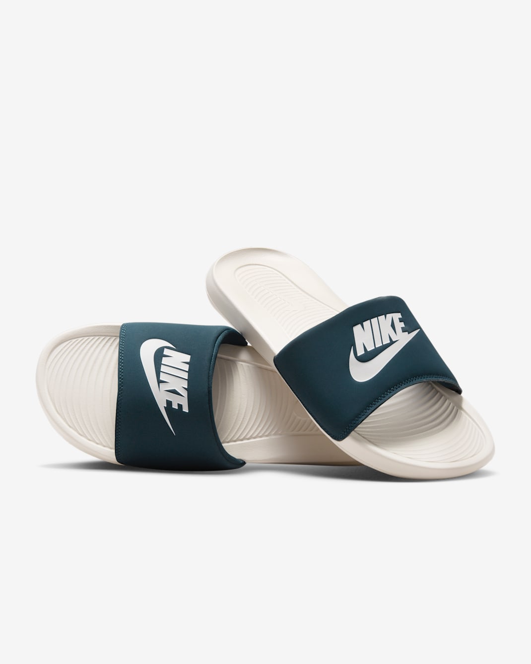 Nike Victori One Men's Slides - Armory Navy/Light Orewood Brown/Sail