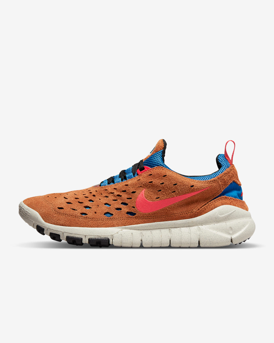 Nike Free Run Trail Zapatillas - Hombre - Dark Russet/Blue Nebula/Light Cream/Habanero Red