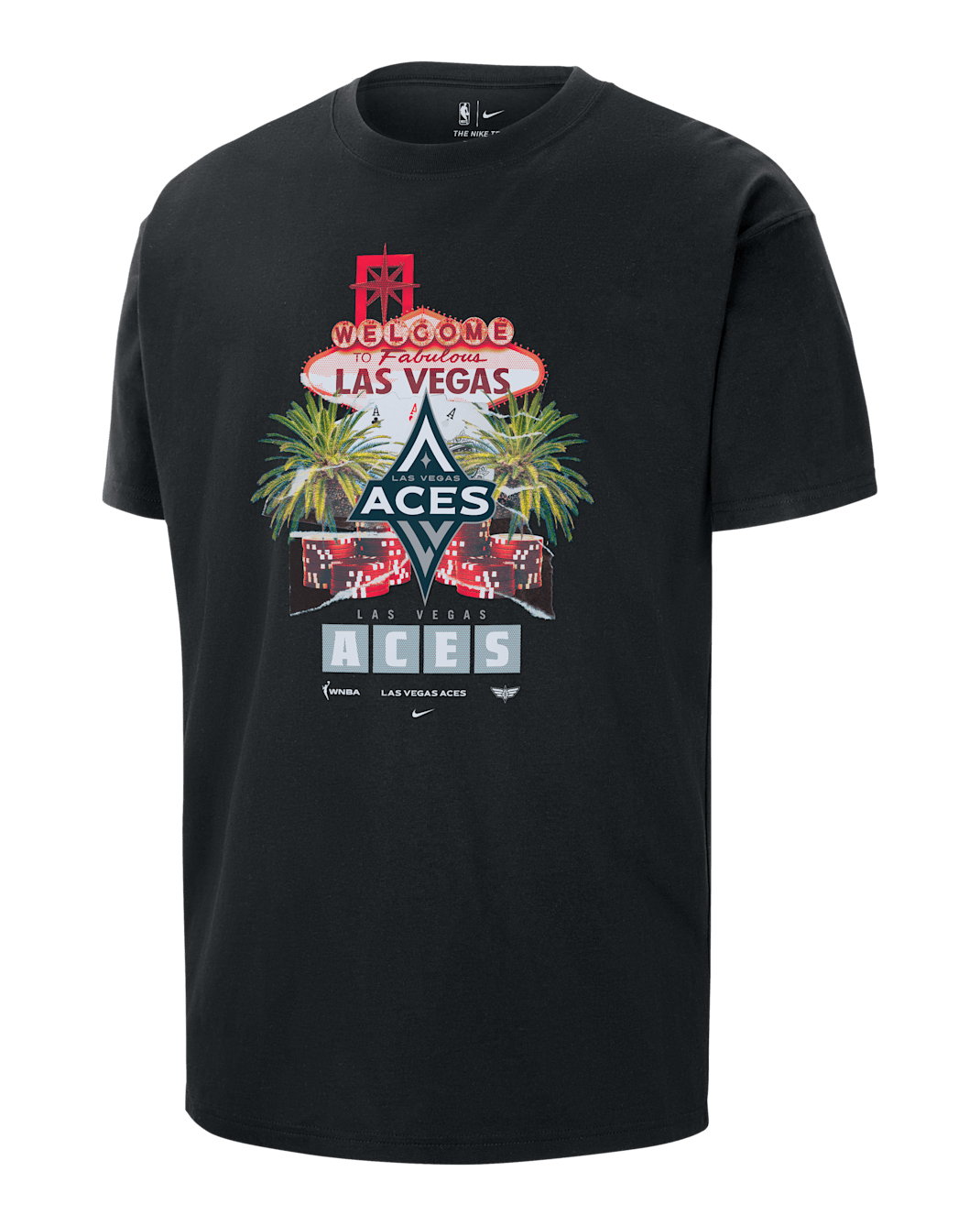 Playera Nike WNBA Max90 para hombre Las Vegas Aces - Negro