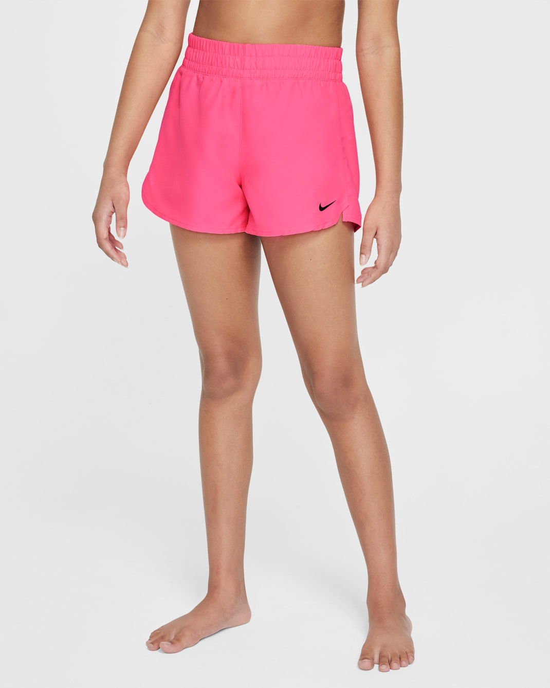 Shorts de vóleibol de 8 cm para niña talla grande Nike Swim - Hiperrosa/Negro