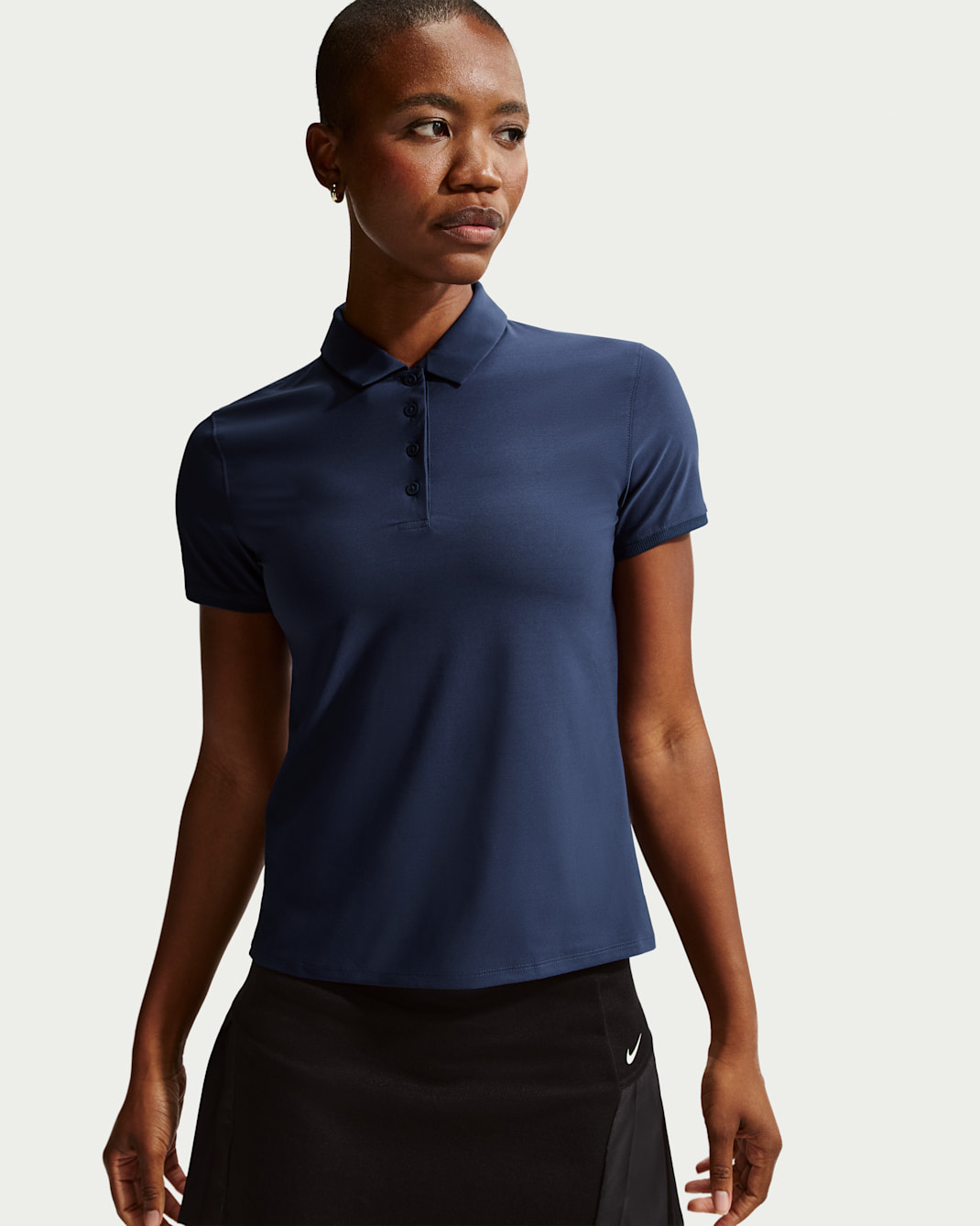 Nike Victory Women's Dri-FIT Short-Sleeve Golf Polo - Midnight Navy/White