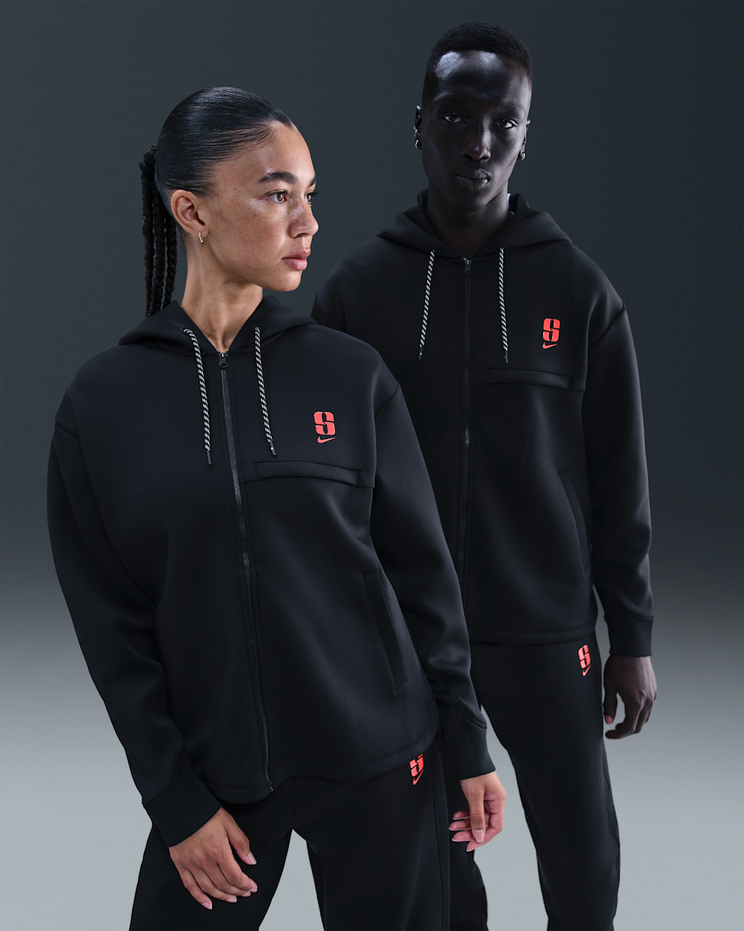 Sabrina Dri-FIT Loose Full-Zip Basketball Hoodie - Black/Purple Pulse/Magic Ember