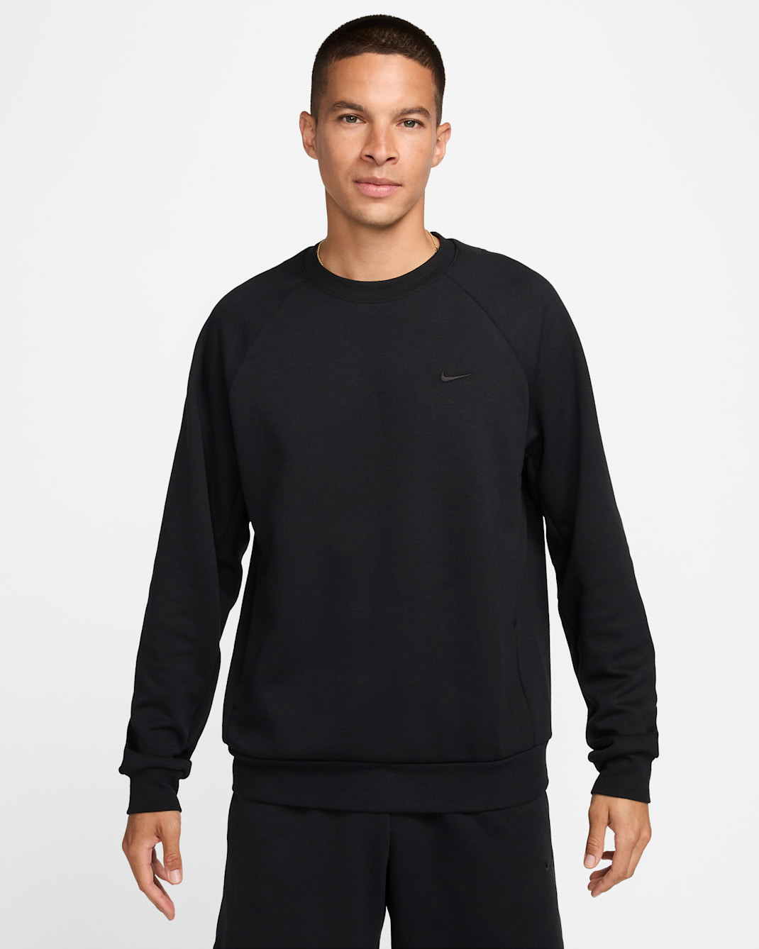 Nike Primary Fleece Men's Dri-FIT UV Performance Crew - Black/Black