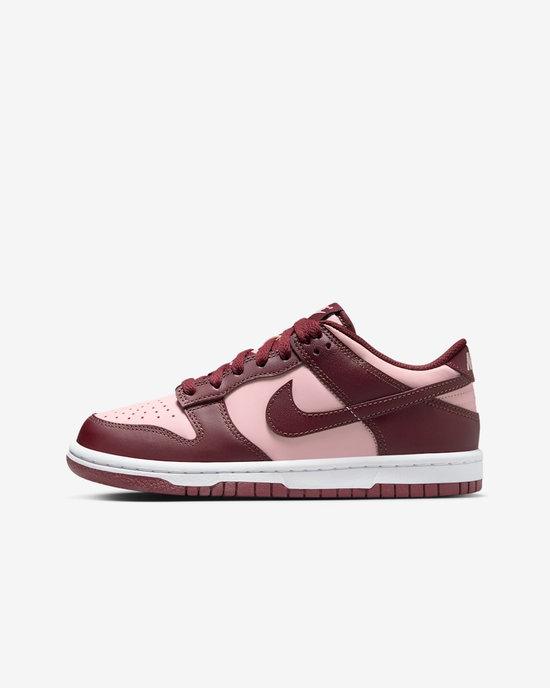 Nike Dunk Low Big Kids' Shoes - Dark Team Red/Echo Pink/White/Dark Team Red