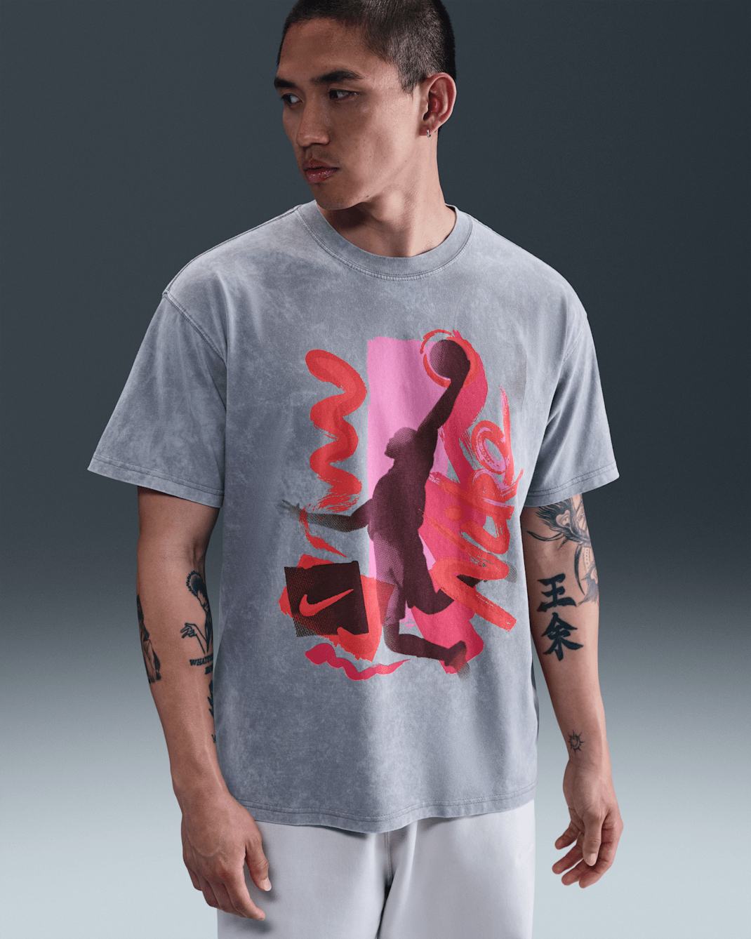 ナイキ メンズ マックス90 バスケットボール Tシャツ - クールグレー