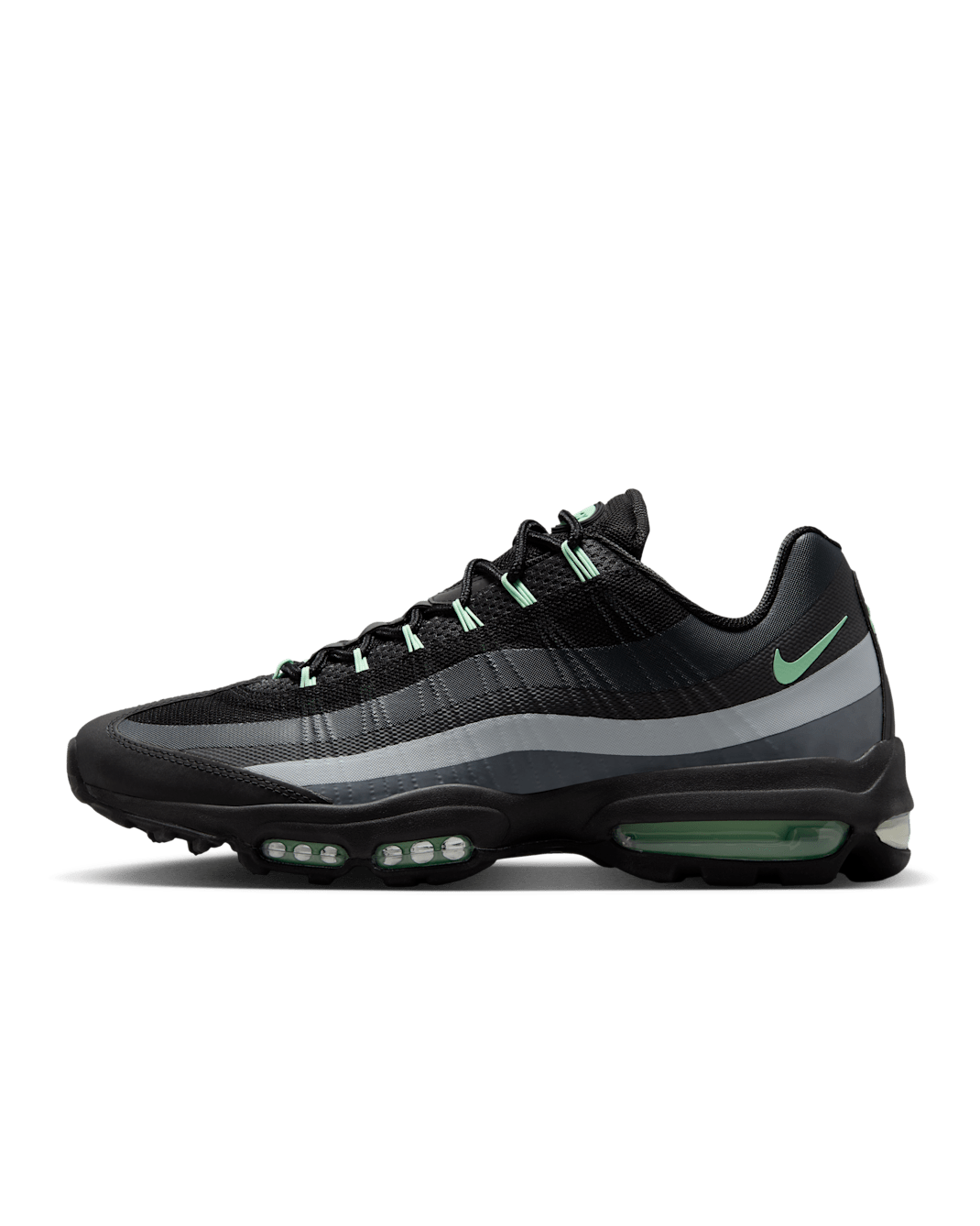 Nike Air Max 95 Ultra Shoes - Black/Anthracite/Cool Grey/Mint Foam