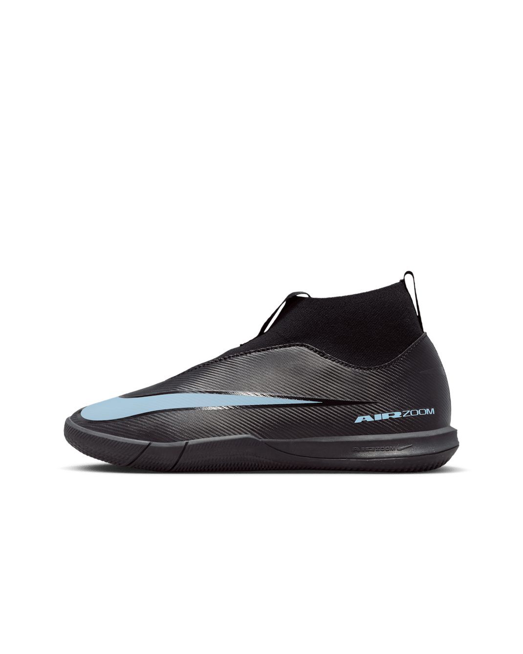 Nike Jr. Mercurial Superfly 10 Academy Zapatillas de fútbol sala de perfil alto - Niño/a y niño/a pequeño/a - Negro/Ice Blue