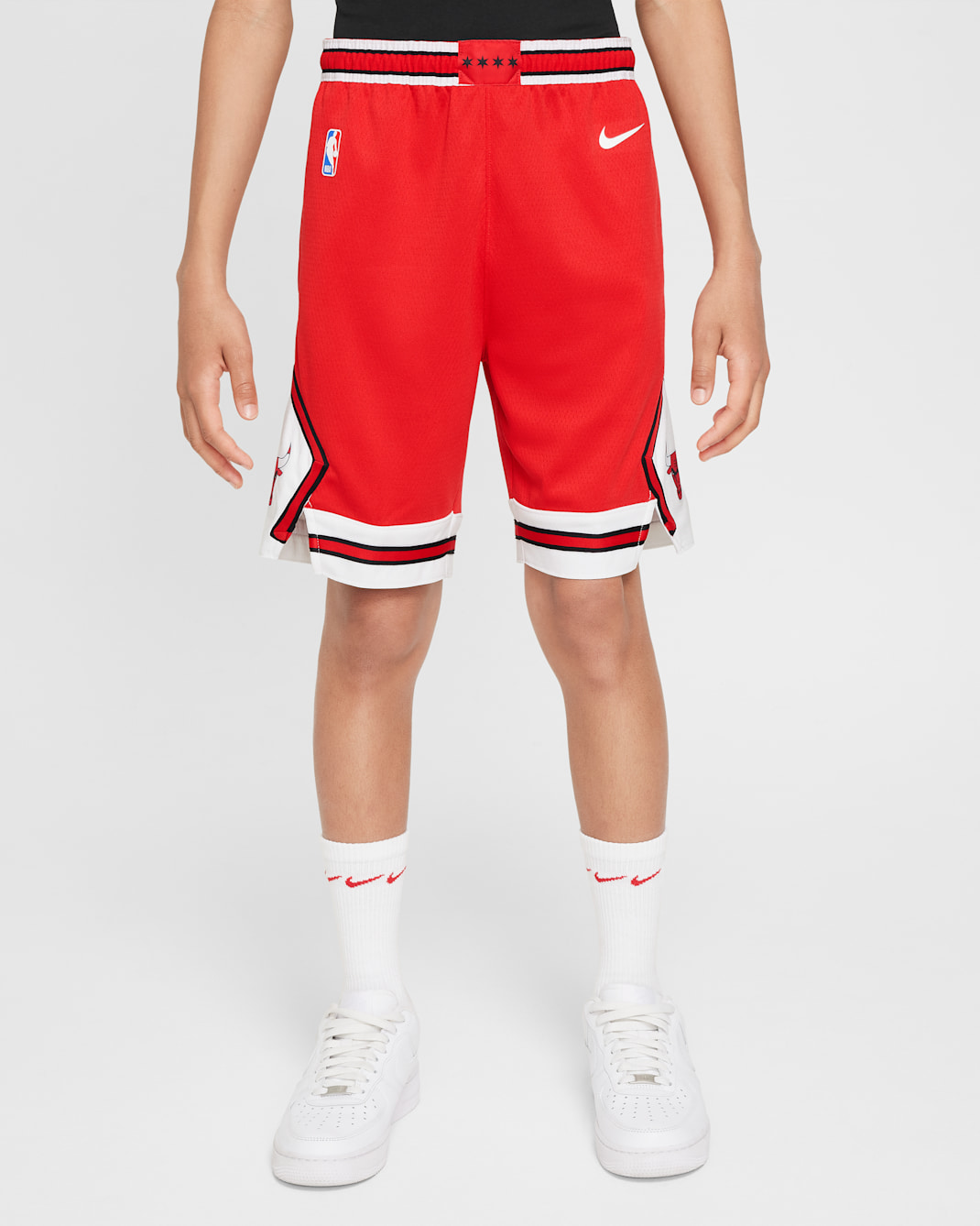 Kraťasy Nike NBA Swingman Chicago Bulls 2023/24 Icon Edition pro větší děti (chlapce) - University Red