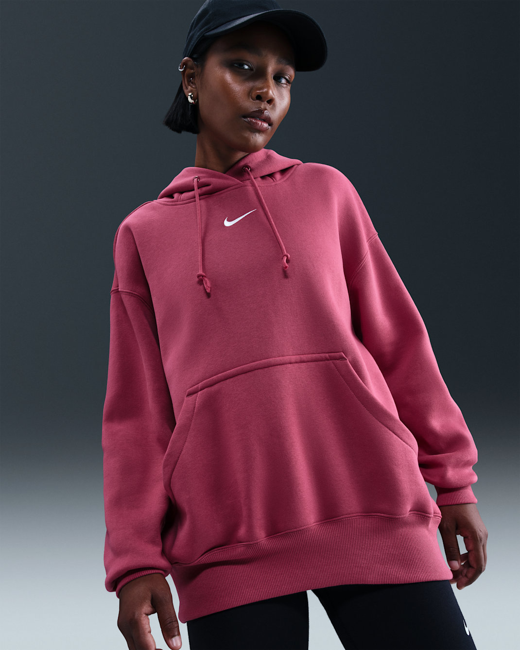 Nike Sportswear Phoenix Fleece Women's Oversized Pullover Hoodie - Sweet Beet/Sail